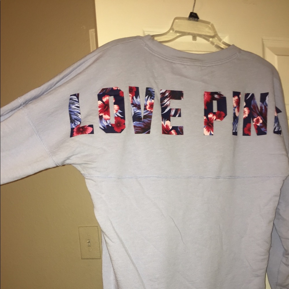 Blue Hawaiian Print Pullover Pink Brand